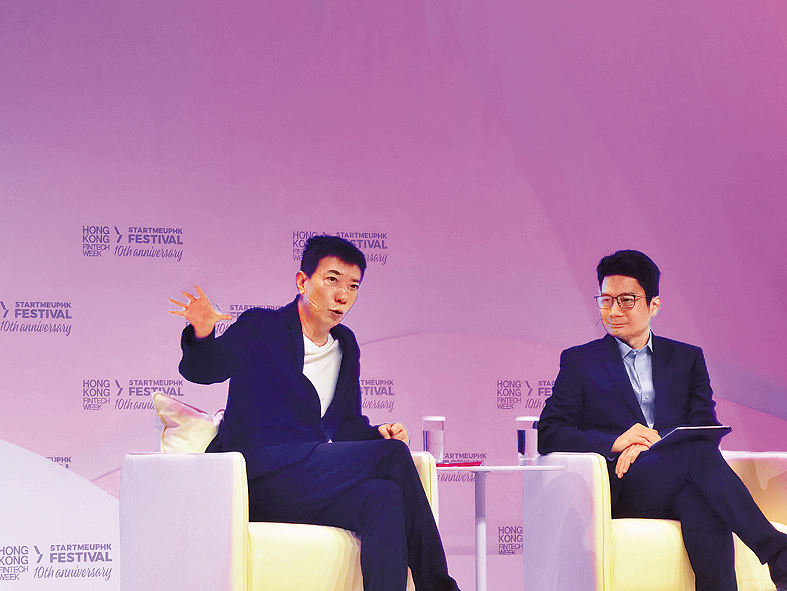 蔡文勝（左）指出，香港在亞洲的主要競爭對手是迪拜而非新加坡。