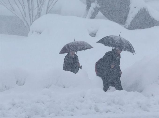 日本海沿岸地區帶來暴雪。網上圖片