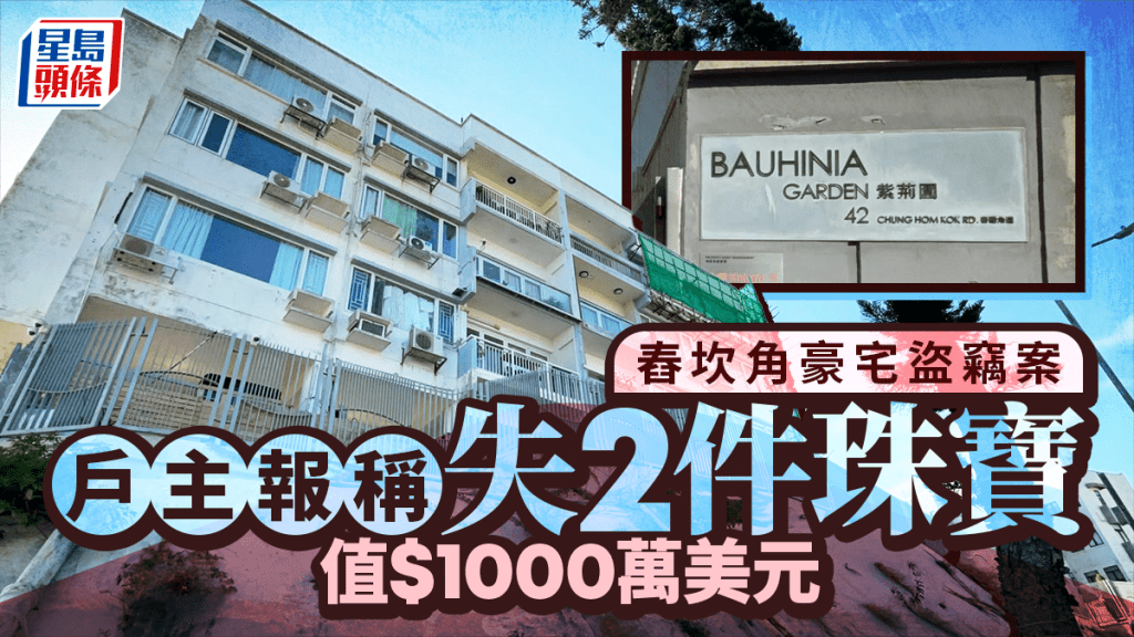 港島舂坎角豪宅爆盜竊案 戶主報稱失2珠寶值千萬美元