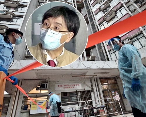 袁國勇到東頭邨視察。