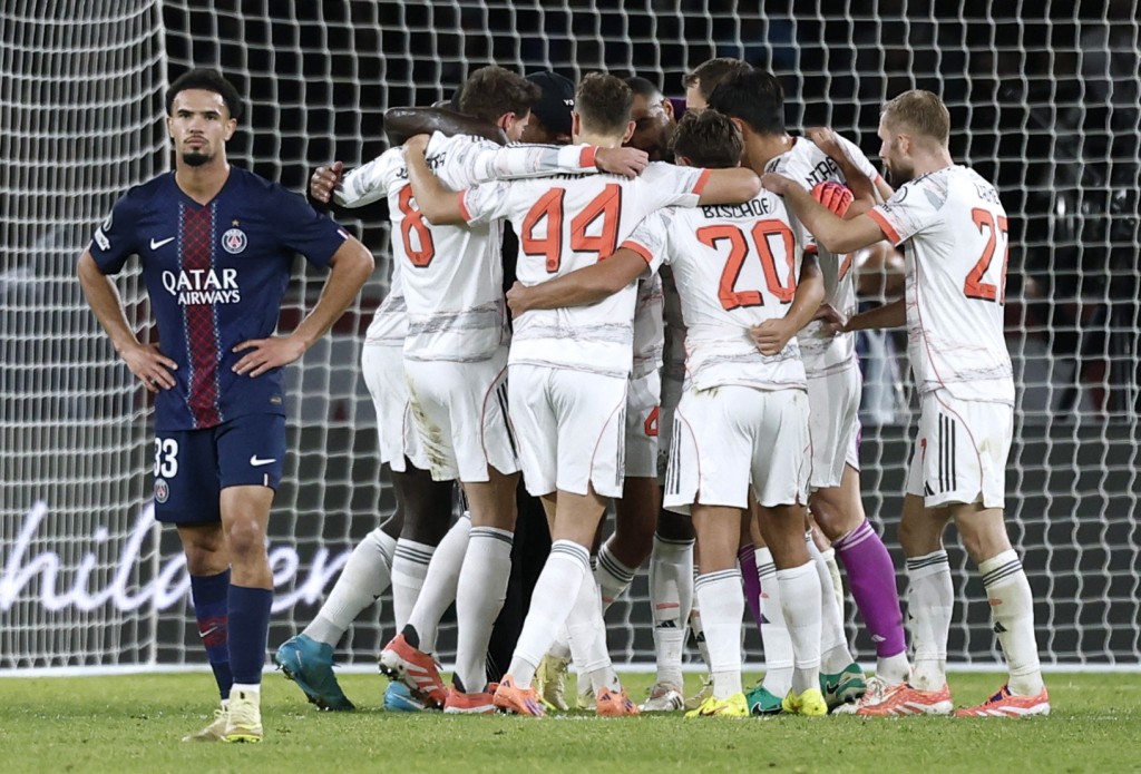 拜仁以2：1擊敗PSG，各項賽事連勝16場。路透社