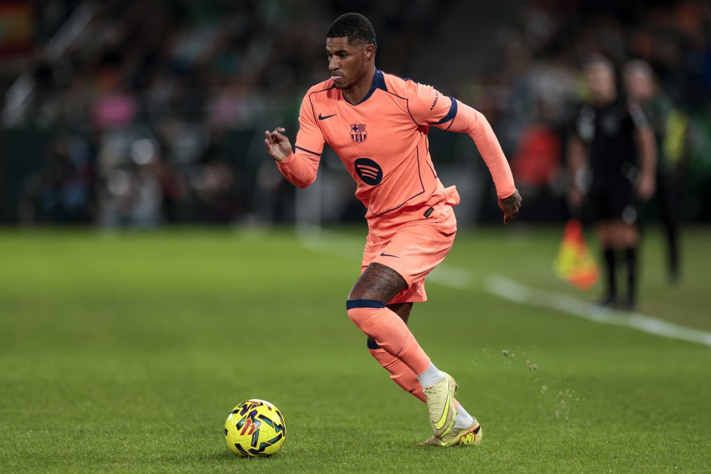 拉舒福特5次射門都無功而還。法新社 拉舒福特5次射門都無功而還。法新社