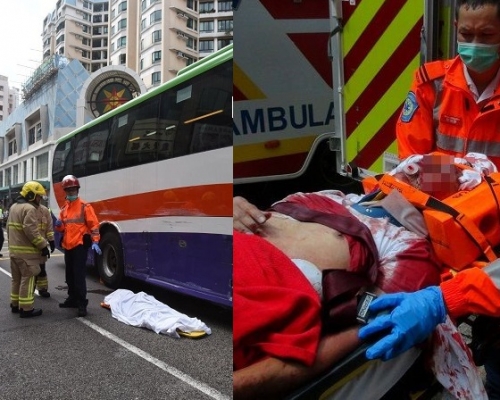 土瓜灣馬頭角道車禍,兩名男女死者為主僕關係。梁國峰攝