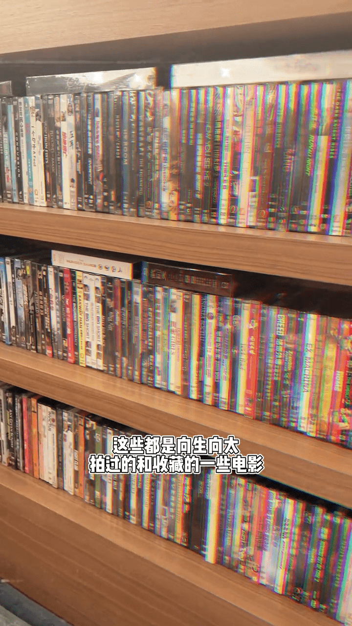 大宅内有不少DVD。
