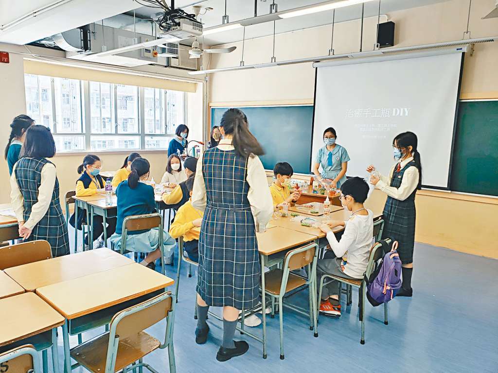 ■劉永生中學積極進行招生宣傳,包括舉辦「中學體驗日」。