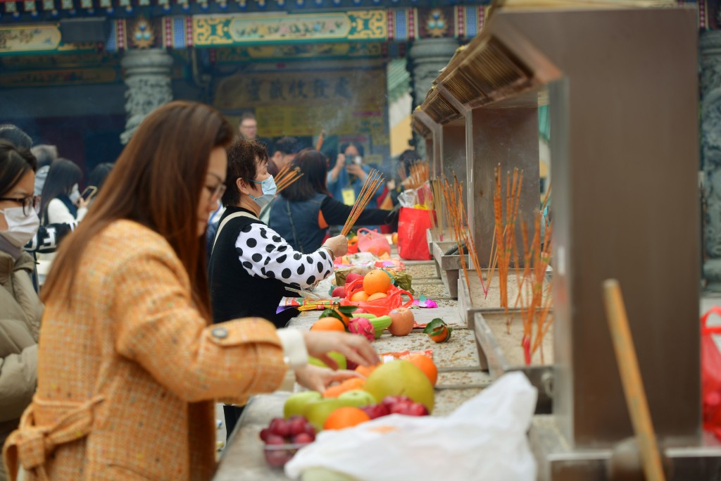 嗇色園黃大仙祠年初一至正月十六期間延長開放時間。資料圖片