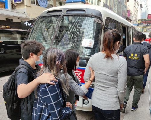 部分被捕女子。警方圖片