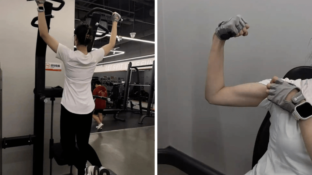 王女士体重在几年间失控飙升至106公斤，并确诊多囊卵巢综合症，接受了减肥手术后，她也十分勤力到健身室锻炼。