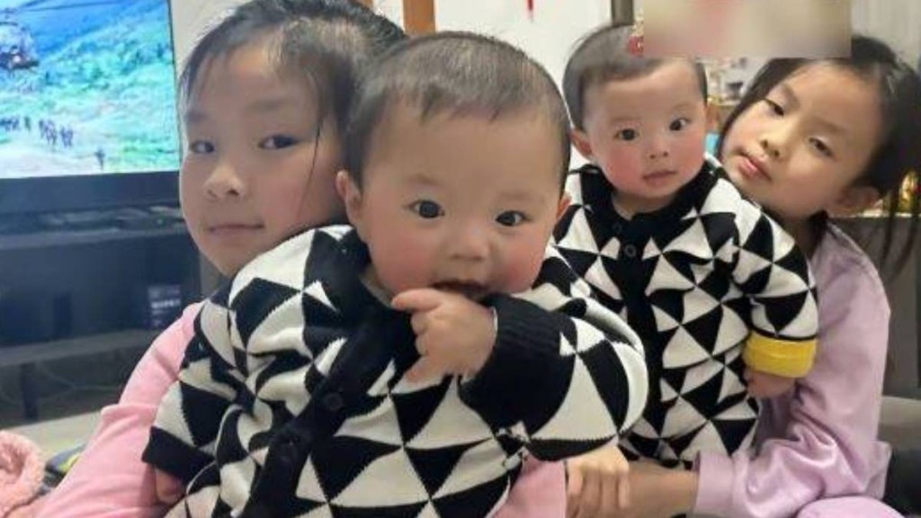 廣東有家庭，連續生了兩對雙胞胎成為佳話。AHTV