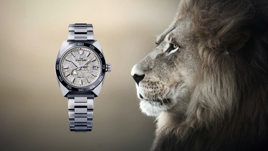 W&W 2023 Grand Seiko新表，Sports系列Tokyo Lion SBGA481，表壳及表链采用高强度钛金属制，表盘刻有雄狮鬃毛纹理，搭载9R65 Spring Drive机芯。