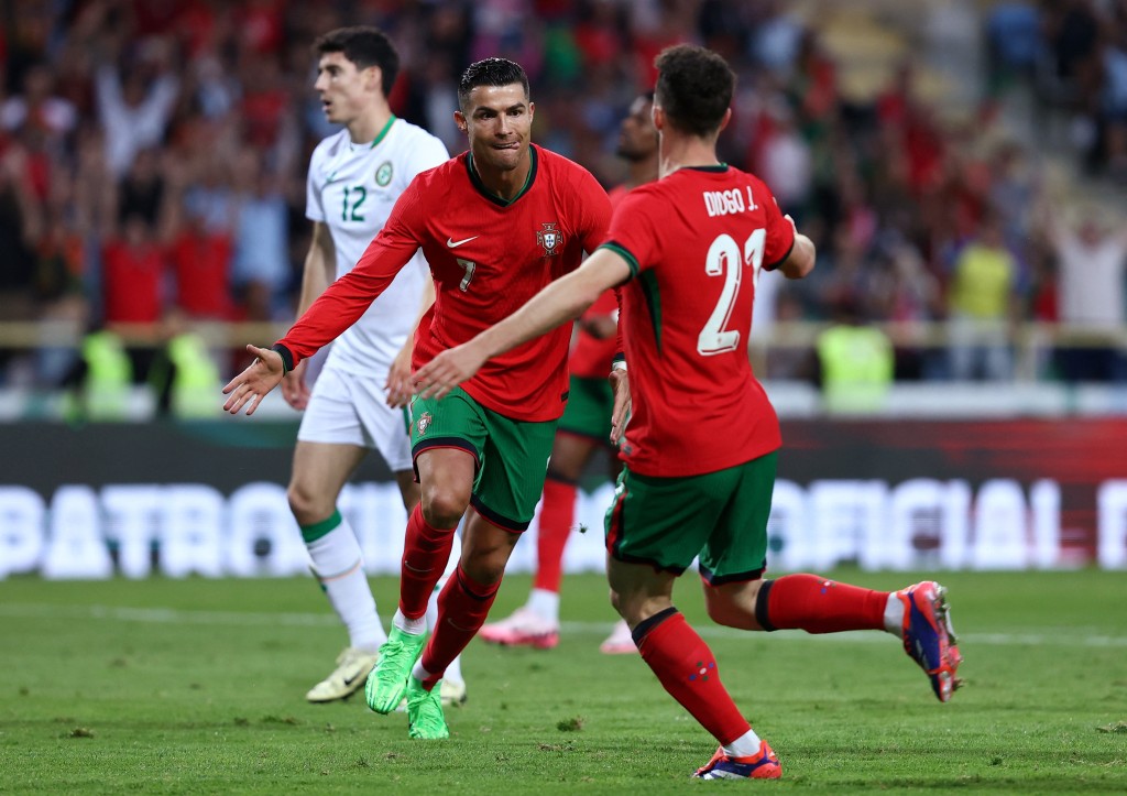 葡萄牙上场友赛3:0大胜爱尔兰。Reuters