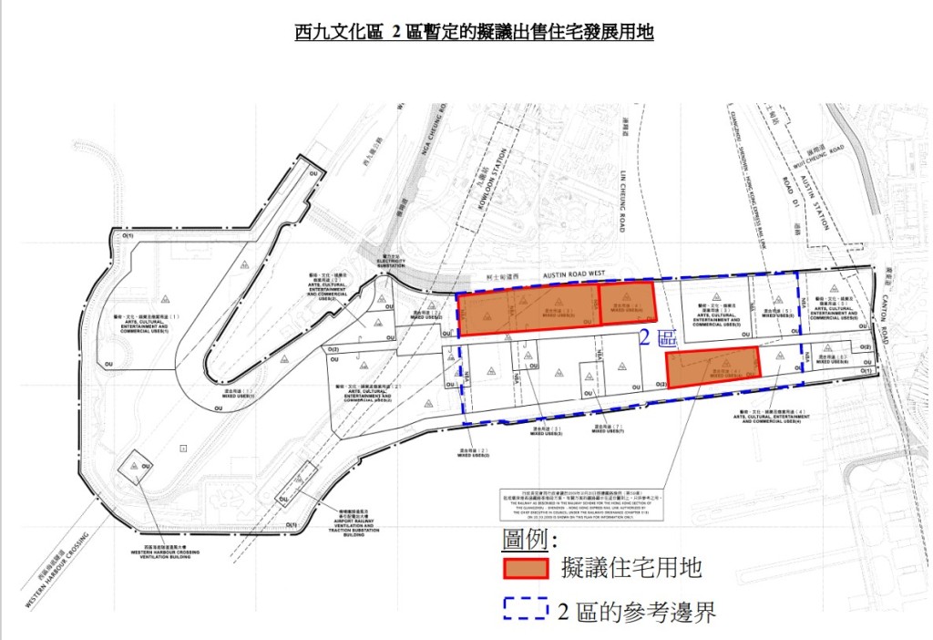 政府解除西九第2区住宅发展项目只能以「BOT」模式发展的限制。