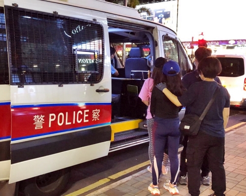 警方本月14日至16日一連三日於油尖區進行掃黃行動。警方圖片