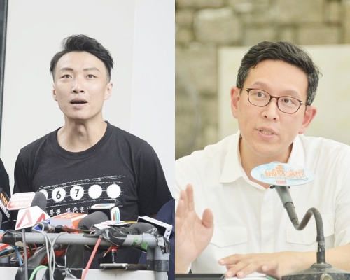 岑子杰(左)批評報告內容偏頗,鄭承隆(右)亦指報告無「養份」。