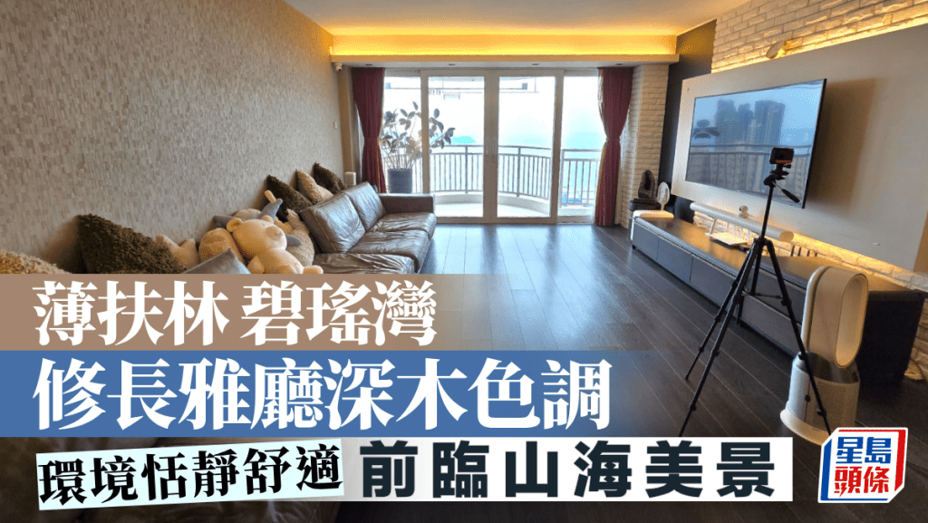 薄扶林碧瑤灣 修長雅廳深木色調 前臨山海美景