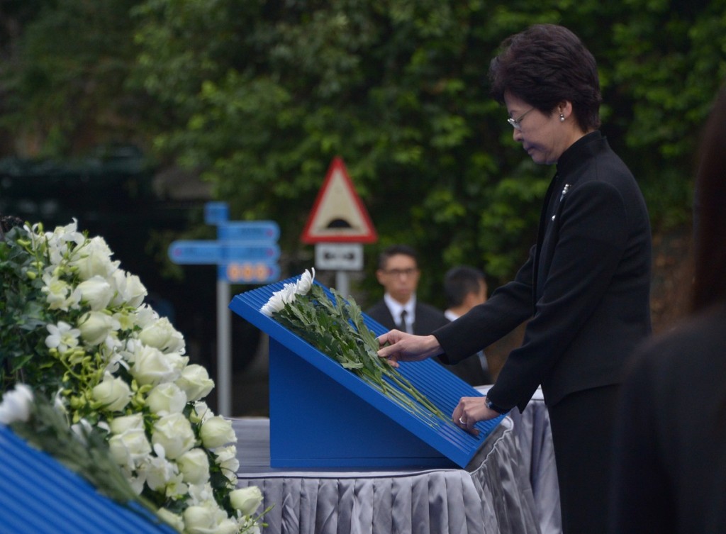 政府舉行紀念儀式,悼念南京大屠殺和日本侵華戰爭的死難者。資料圖片