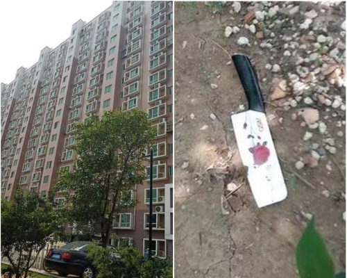 山東濟南民居3把菜刀從天而降。網上圖片