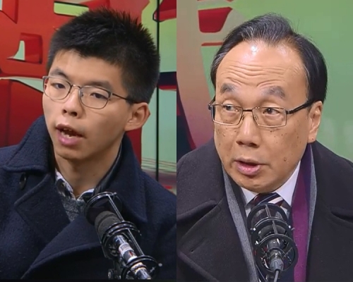 左:黃之鋒、梁家傑。