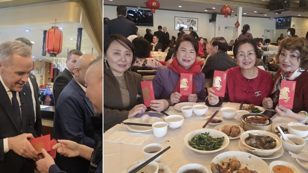 加拿大總理突訪列治文茶樓派利是拜年。 星島