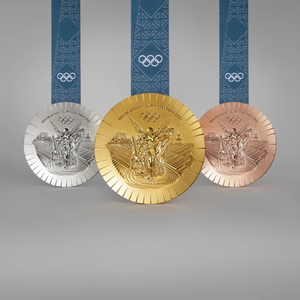 巴黎奧運會獎牌背面。