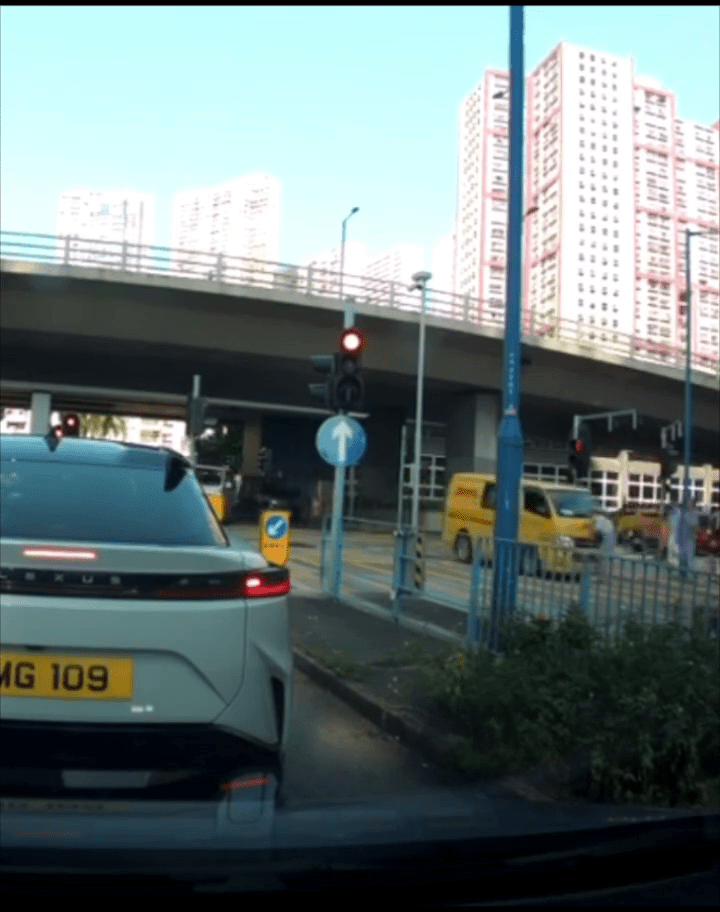 DHL輕貨收掣不及,撞飛過路婦。 DHL輕貨收掣不及,撞飛過路婦。