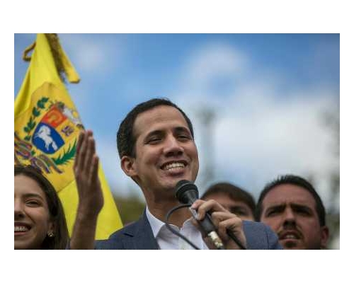 委内瑞拉临时总统瓜伊多。AP