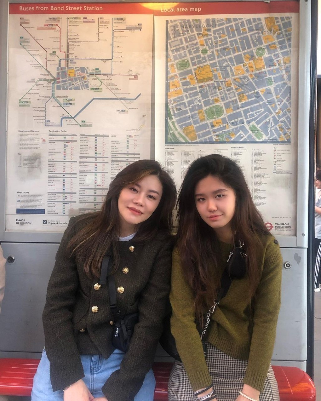 鍾懿去年10月赴英留學，范姜亦陪同女兒到英國入學。