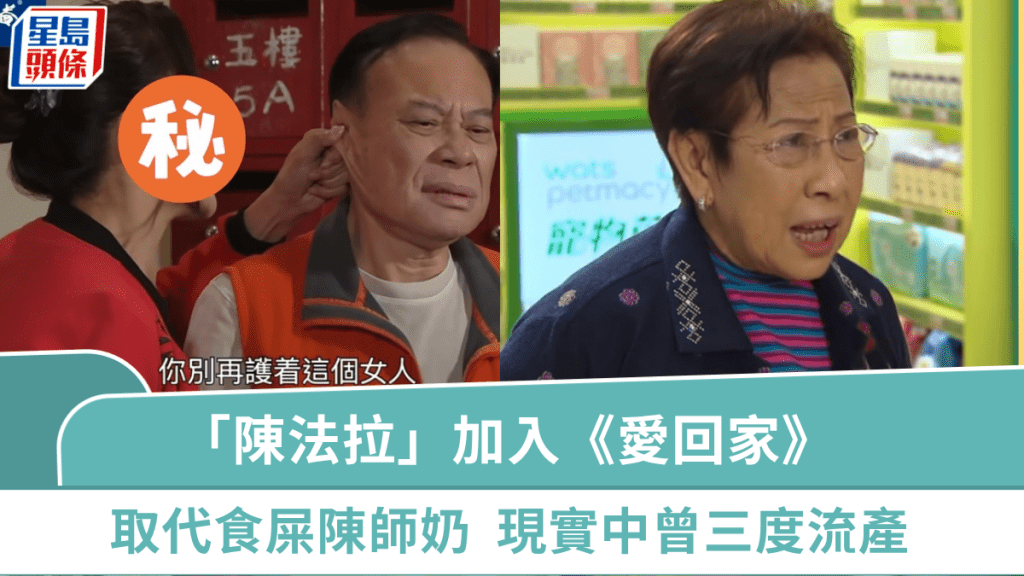 「陈法拉」加入《爱回家》  取代「食屎陈师奶」情挑陈先生？  现实中曾「受虐」并三度流产