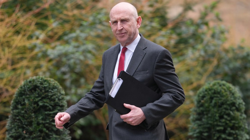 英国国防大臣约翰‧希利（John Healey）。美联社