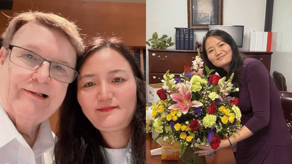 華裔婦黃美涉開槍殺死法官丈夫沃爾夫(Bob Wolfe,左)的姪子。 facebook