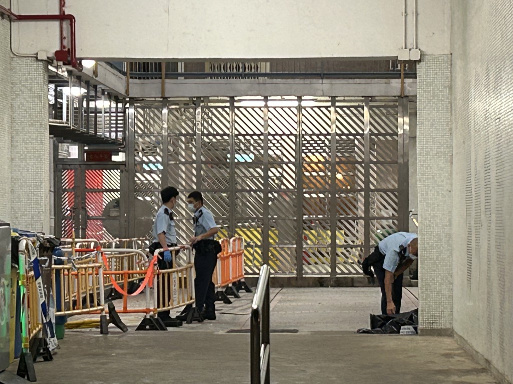 警員封鎖現場調查事件。曾志恆攝