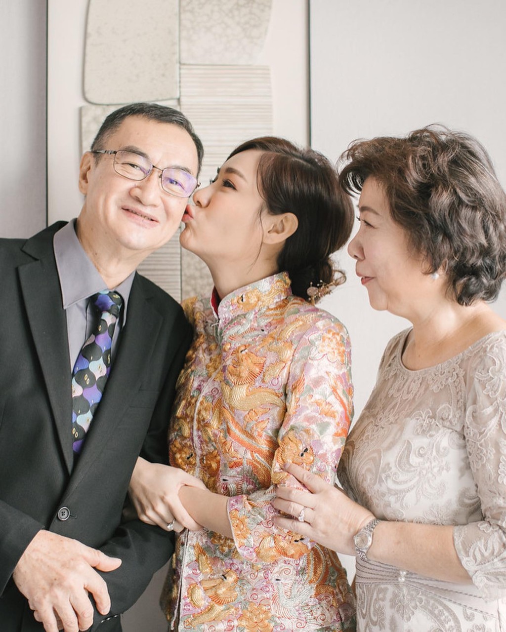 陈诗欣与父母感情好好。