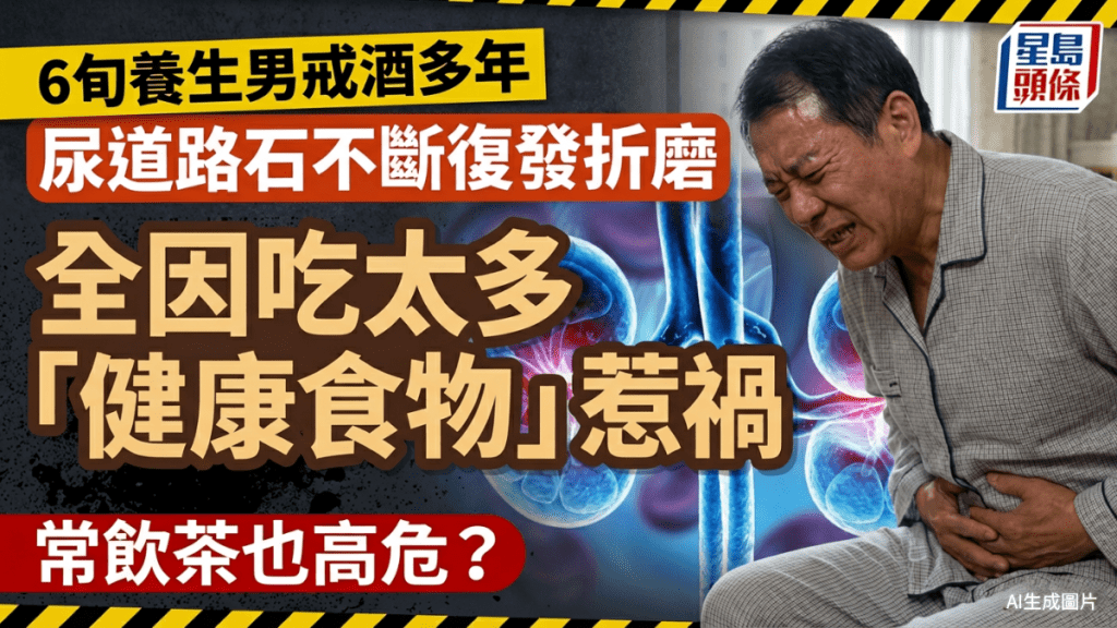 6旬养生男饮食健康戒酒多年 尿路结石却不断复发惨受剧痛折磨 常饮茶是陷阱？