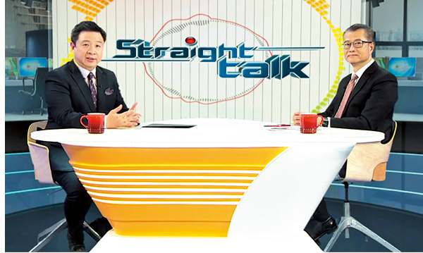 陳建強除了不時在報章發表政論，也是明珠台英語時事訪談節目《清心直說》（Straight Talk）的主持。