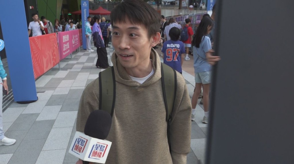 葉先生表示,每當張家朗得分,全場掌聲雷動。 葉先生表示,每當張家朗得分,全場掌聲雷動。