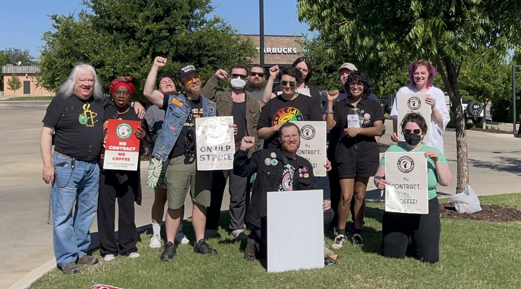 美國星巴克職員罷工。X@SBWorkersUnited