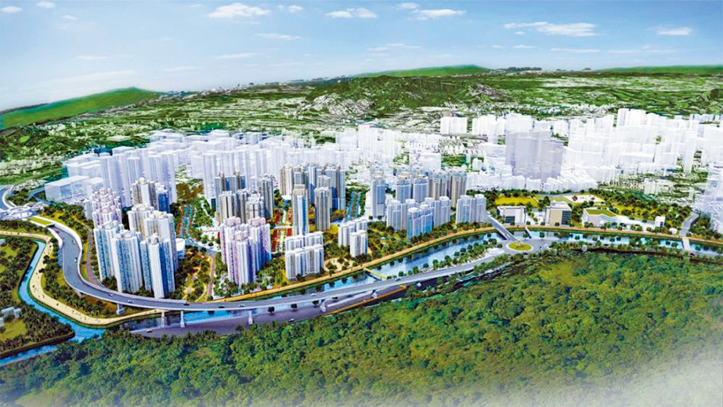 粉嶺北新發展區構想圖。