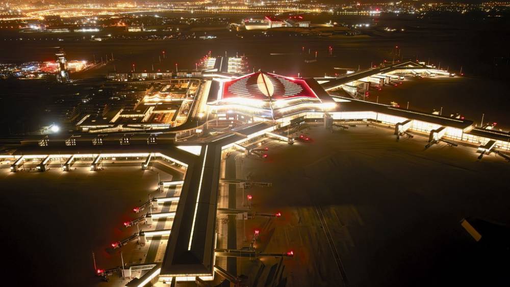 廈門翔安國際機場項目夜景。