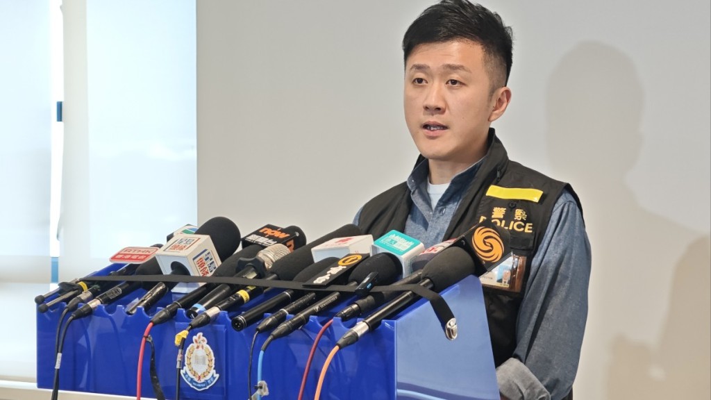 新界北總區重案組第一隊總督察歐陽德交代案情。 新界北總區重案組第一隊總督察歐陽德交代案情。