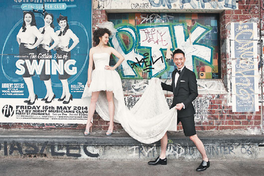 徐若瑄與李雲峰拍攝的婚紗相。