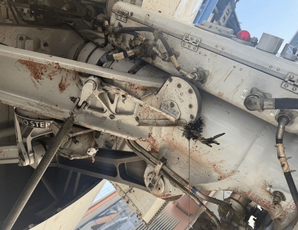 一隻烏屍卡在機身上。X@Defense785