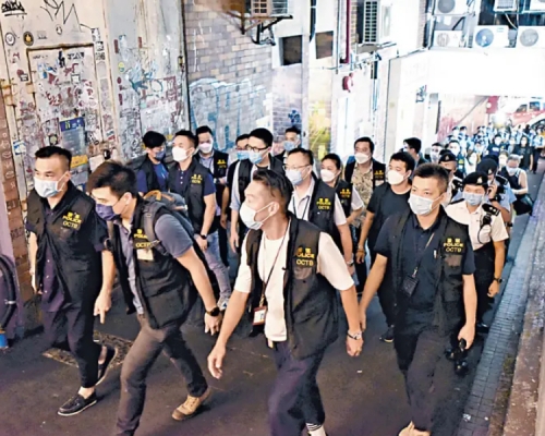 警方上周四起一連四日展開「犁庭掃穴」行動。資料圖片