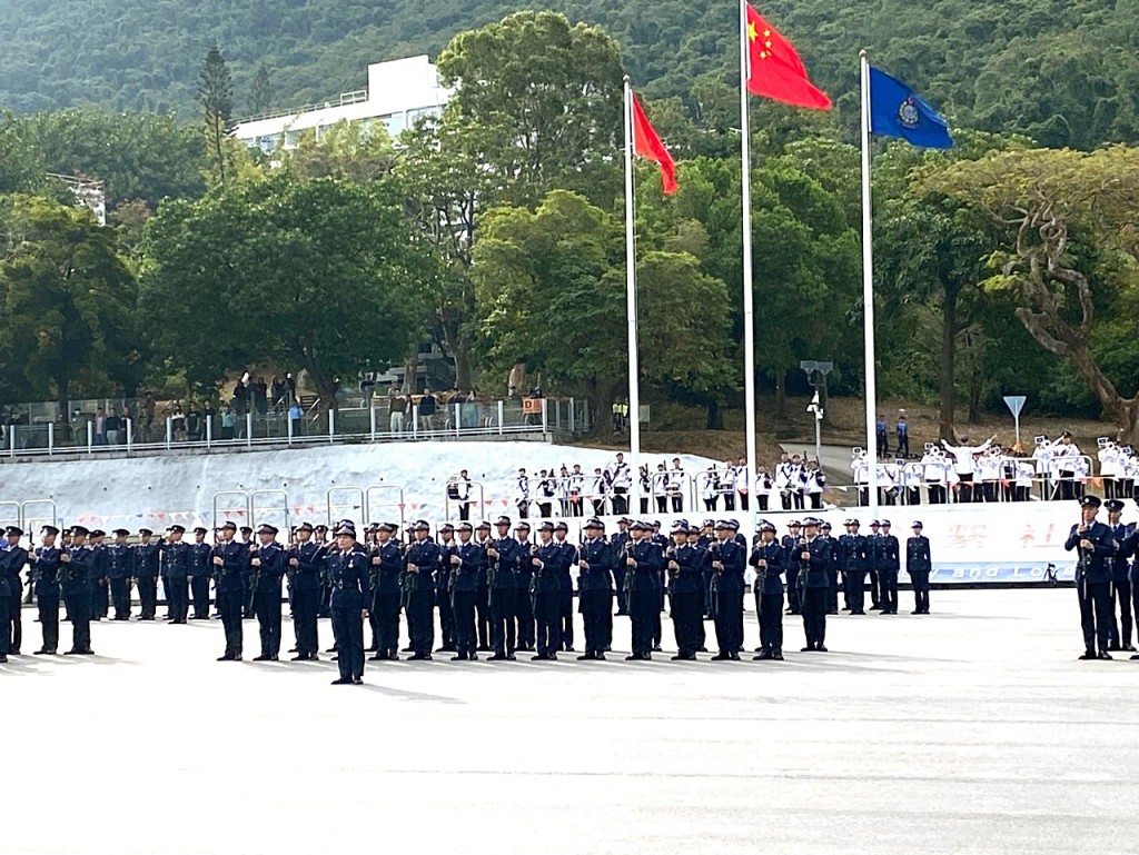 香港警察學院舉行結業會操。源琛薇攝