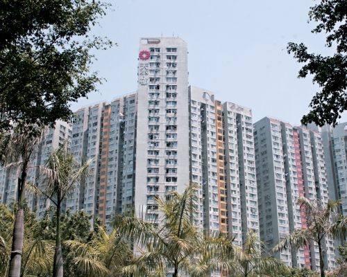 上水天平邨天祥樓單位今早失火。 資料圖片