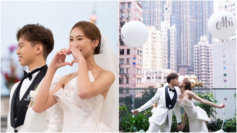 黎寬怡結婚|新娘晚宴低胸裙閃爆全場 重溫求婚片段感動落淚兼晒金器 承諾繼續闖曱甴屋