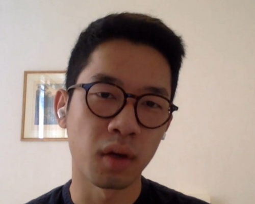 羅冠聰接受美國有線電視新聞網絡訪問稱離港為人身安全。 網圖