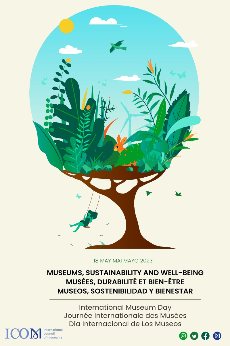 國際博物日2023以「Museums, Sustainability and Wellbeing」為年度主題。（圖：ICOM官網）