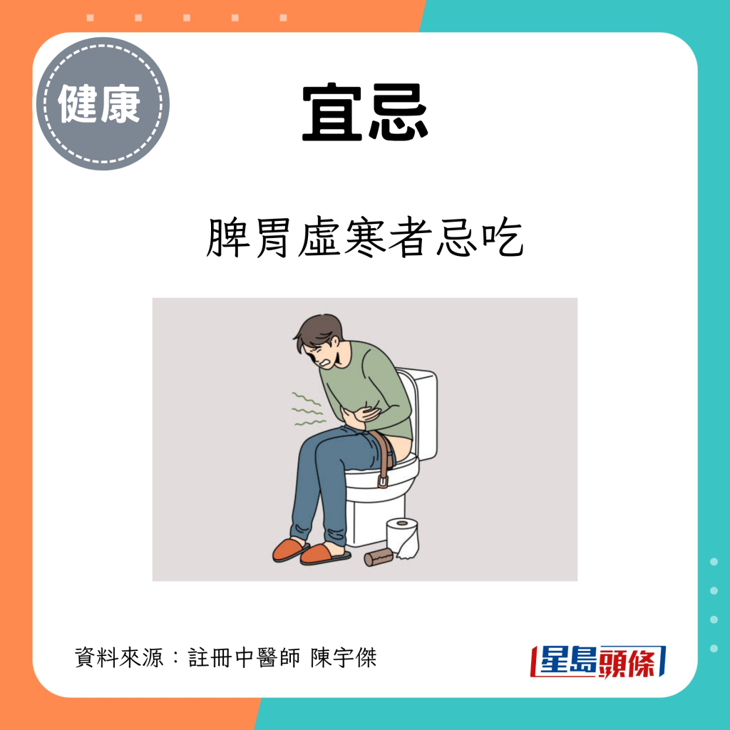 脾胃虚寒者忌吃