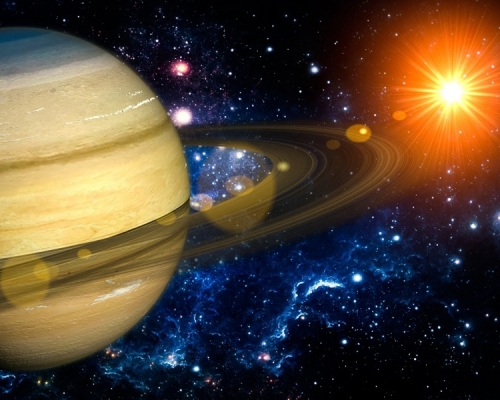 冬至當日太陽和土星同入山羊宮，將排成一列，是350年來的罕有現象。（互聯網圖片）