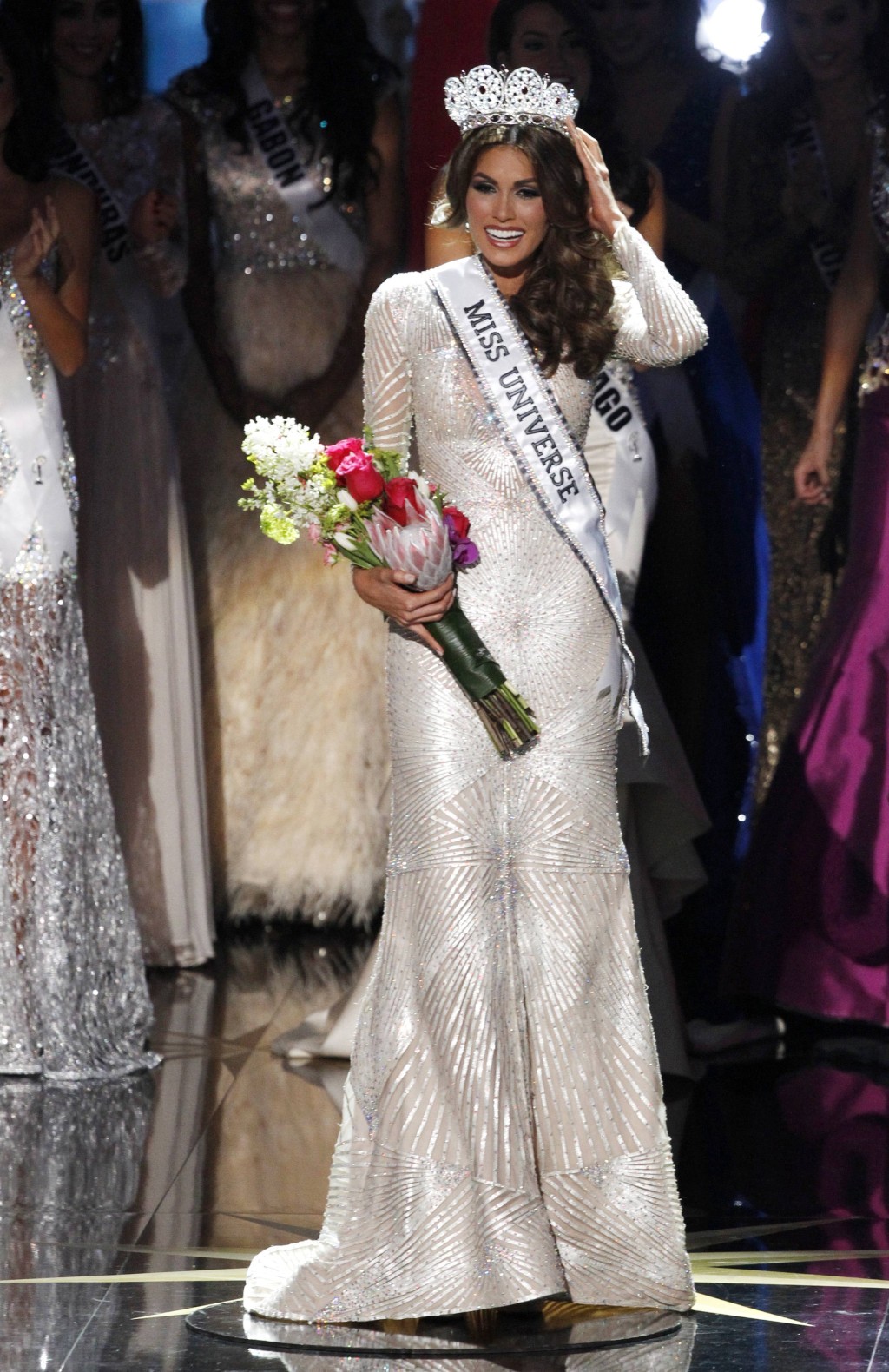 2013年度環球小姐比賽在克羅庫斯音樂廳舉辦。 路透社資料圖